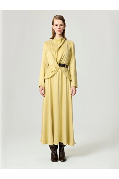 Nocturne Burgu ve Kemer Detaylı Maxi Elbise