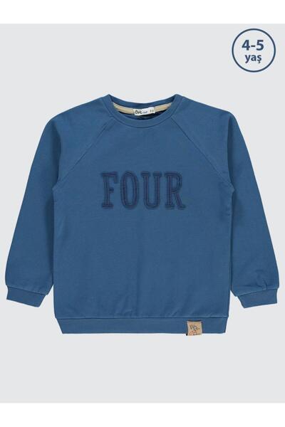 Civil Boys سويت شيرت مطرز لعمر 2-5 سنوات - أزرق لعمر 3-4 سنوات