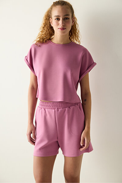 Penti Μπλουζάκι με ροζ λαιμόκοψη Silky Touch