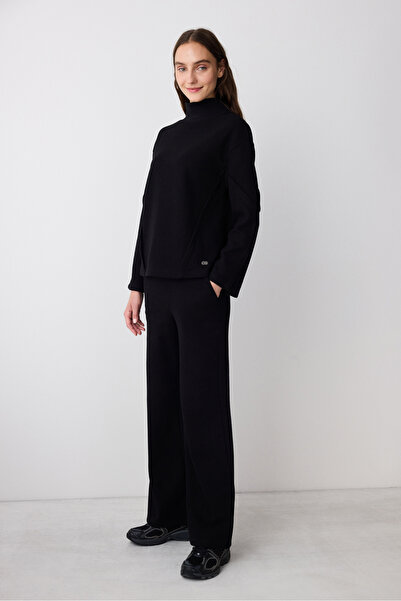 Penti Siyah Boğazlı Mirko Sweatshirt - Saude Koleksiyonu