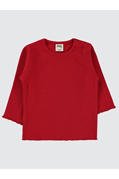 Civil Baby سترة بتفاصيل على أطراف الأكمام للأطفال من 6 إلى 18 شهرًا - أحمر 18...