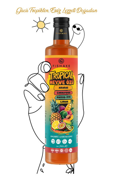 FiShake Tropikal Meyve Özü 700 GR / Ananas- Mango- Çarkıfelek- Lime- Kivi ( K...