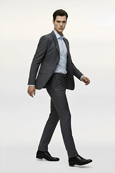 İgs Erkek Füme Regularfit / Rahat Kalıp Takım Elbise