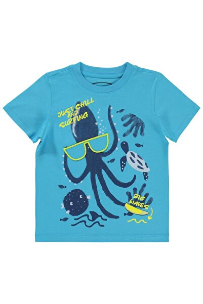 Civil Boys 2-5 Years Old Boy Turquoise T-Shirt