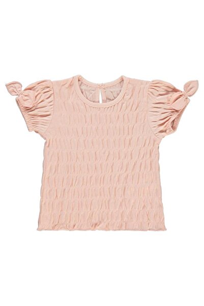 Civil Baby Düz Fiyonklu 6-18 Ay Tişört - Pudra 18-24 Ay