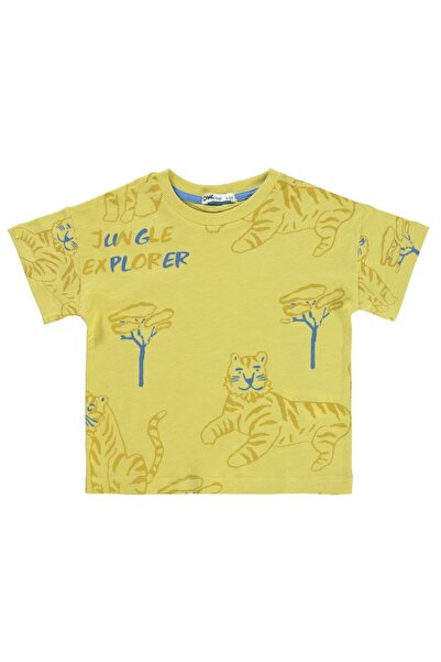 Civil Boys Tricou Jungle Explorer cu imprimeu 2-5 ani - Muștar 2-3 ani