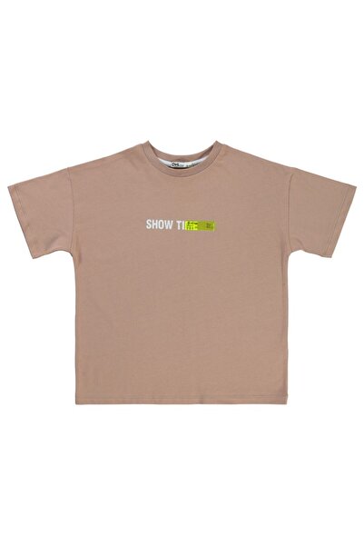 Civil Boys Show Time Printed 10-13 Years Old T-Shirt - Brown 12-13 Years Old