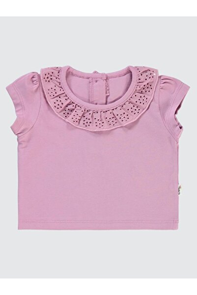 Civil Baby Μπλουζάκι με κεντημένο γιακά 6-18 μηνών - Λιλά 12-18 μηνών