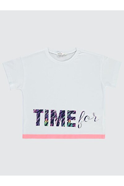 Civil Girls Time for Action 10-13 Years Old T-Shirt - White 12-13 Years Old