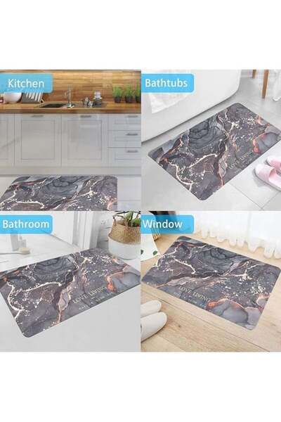 fulina Bath Mat with Highly Absorbent, Non-slip Floor Mat with Non-slip Texture of the Bottom, Comfortable