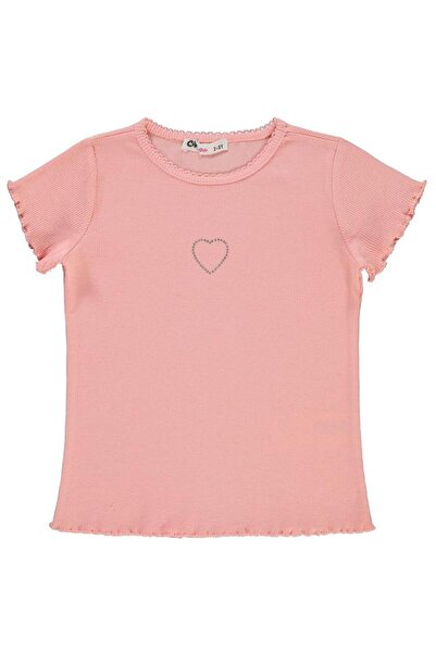 Civil Girls Μπλουζάκι με στάμπα καρδιάς για 2-5 ετών - Πούδρα για 2-3 ετών