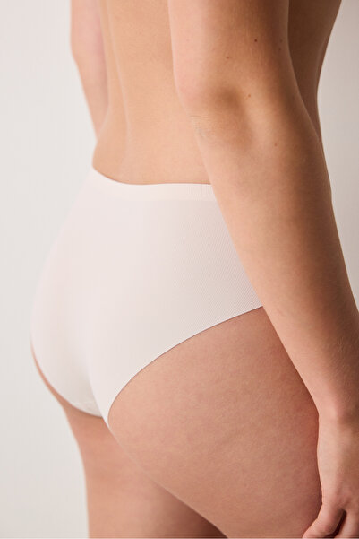 Penti Ribbed Bonding Lazer Kesim Açık Bej Hipster Külot