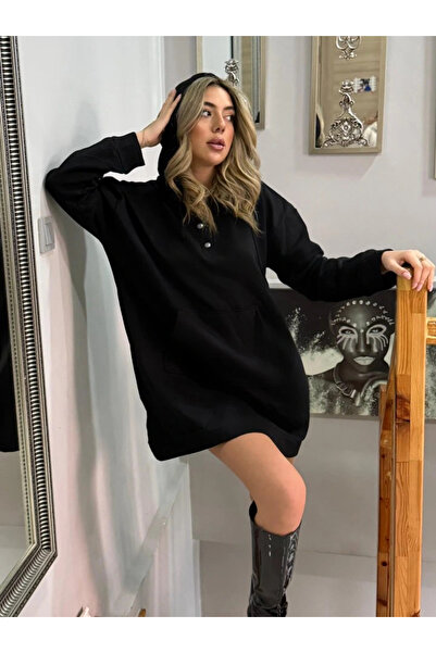 goopall Rochie de damă, cu mânecă lungă, cu glugă, cu dantelă în față, cu nas...