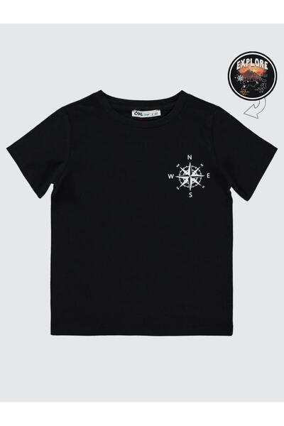 Civil Girls Μπλουζάκι Civil Boys Explore με τύπωμα 2-5 ετών - Μαύρο 4-5 ετών