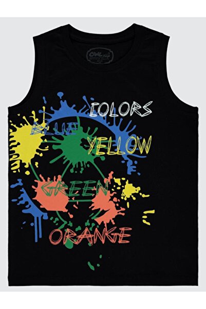 Civil Boys Χρώματα με τύπωμα Μπλουζάκι για 10-13 ετών - Μαύρο 13-14 ετών