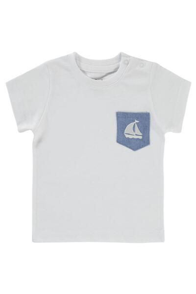 Civil Baby Sailboat Embroidered 6-18 Months T-Shirt - White 6-9 Months