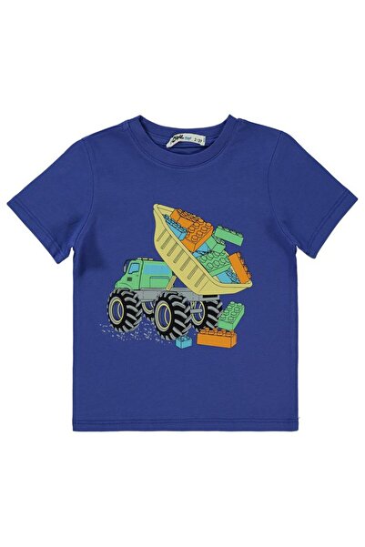 Civil Boys Тениска с щампа Лего Камион за 2-5 години - Синя, за 2-3 години