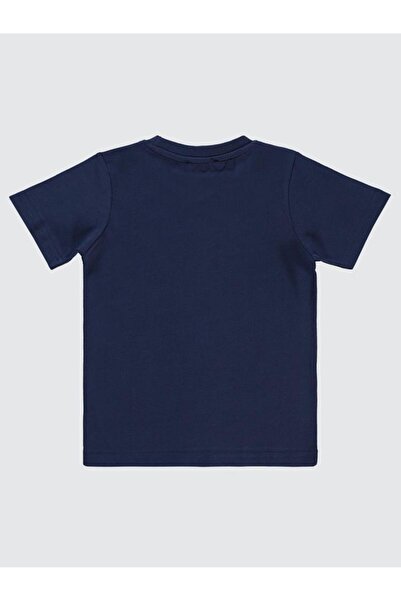 Civil Boys تي شيرت Cvl مطبوع لعمر 2-5 سنوات - أزرق داكن لعمر 3-4 سنوات