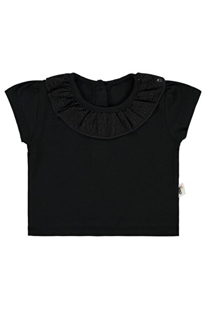 Civil Baby Μπλουζάκι με κολάρο με κέντημα 6-18 μηνών - Μαύρο 6-9 μηνών