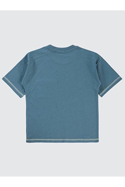 Civil Boys Čipka Sa džepovima Kožna šivana majica za uzrast 6-9 godina - Plav...