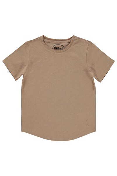 Civil Boys Tricou cu broderie Flamlı Yelkenli pentru copii 6-9 ani - Bej 7-8 ani