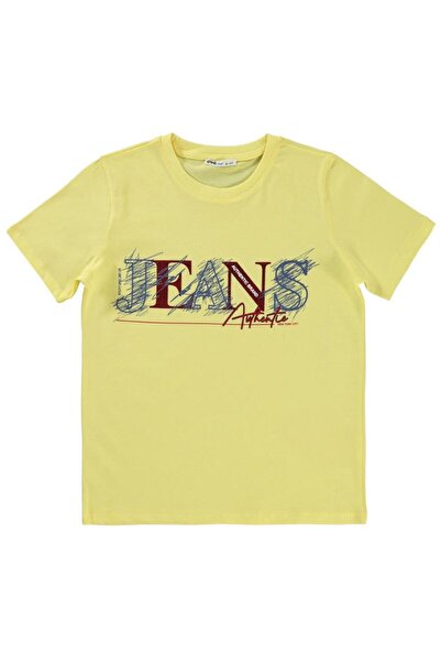 Civil Boys Τζιν μπλουζάκι με τύπωμα για 10-13 ετών - Κίτρινο