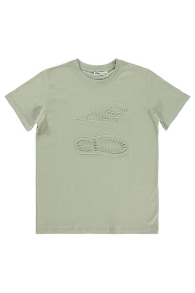 Civil Boys تي شيرت Cool Wave Shoes مطبوع للأعمار من 10 إلى 13 عامًا - أخضر لل...