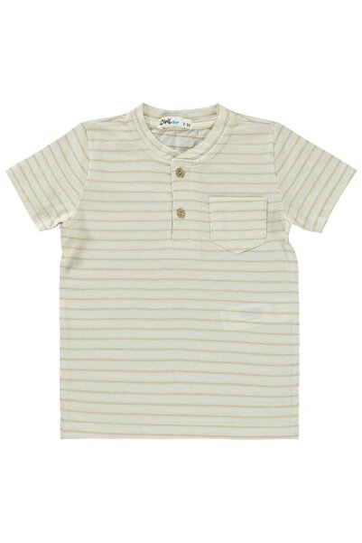 Civil Boys تي شيرت بجيوب للأطفال من 2-5 سنوات - بني 5-6 سنوات