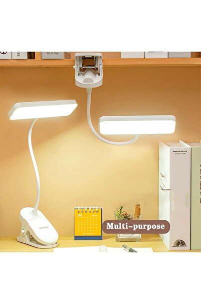 Arabest 3 Modes Touch Dimming USB Dimming Clip Table Lamp Student Light ,Desk Lamp Battery Operated