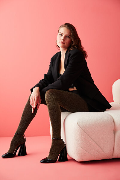 Penti Kahverengi Yıldız Tozu Desenli Külotlu Çorap-Pentilicious