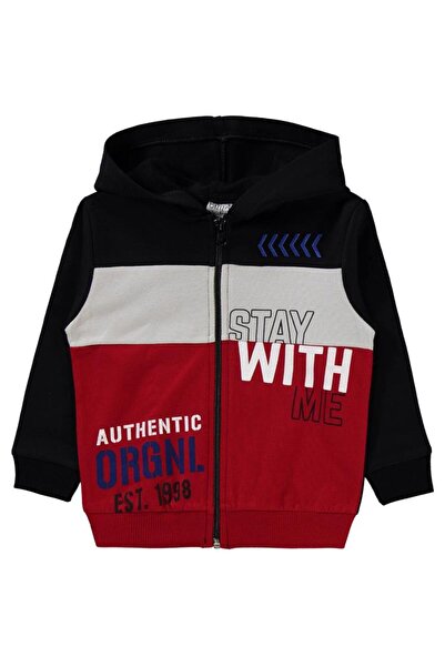 Bizizo Kapşonlu ORGNL Baskılı 2-5 Yaş Eşofman Takımı - Kırmızı3-4 Yaş