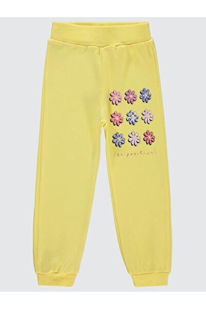 Civil Girls Papatya Baskılı 2-5 Yaş Eşofman Altı - Sarı4-5 Yaş