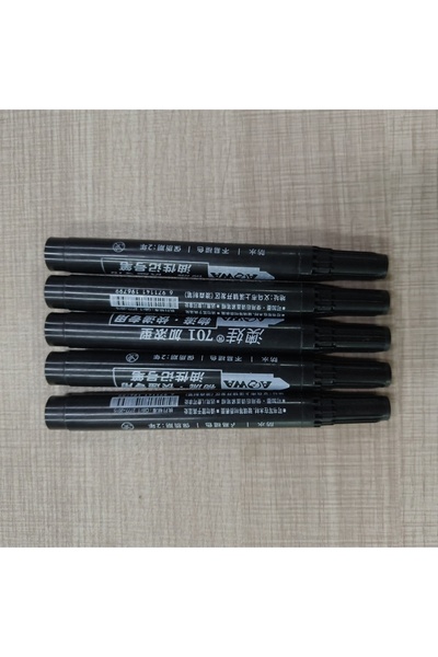 Choice 5pcs 10pcs Waterproof Permanent Markers, Large Capacity Black Ink, Oil-Based, Ideal for Office & Mar