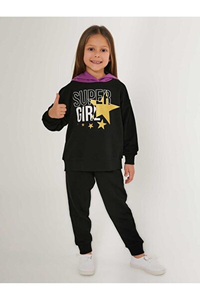 ROLY POLY Дівчачий спортивний костюм для дітей 2-7 років - чорний 5-6 років