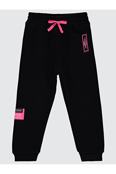 Civil Girls بنطلون رياضي للأطفال من عمر 2-5 سنوات مع إكسسوارات عصرية - أسود ل...