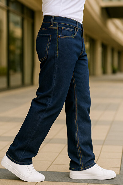 CEDY DENIM Υψηλής ποιότητας ίσιο τζιν Marcus Hunter Ψηλόμεσο Άνετο Ελαστικό Τζιν Παντελόνι C346-σκούρο μπλε