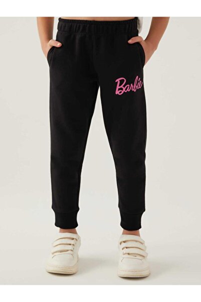 Barbie Kız Çocuk 3-8 Yaş Eşofman Altı - Siyah 6-7 Yaş