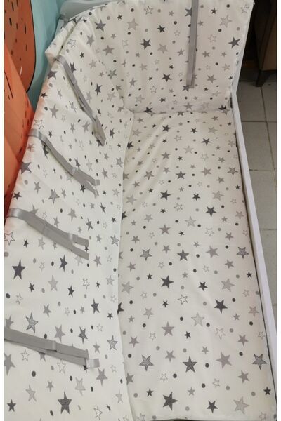 Bebek Özel Baby Kids Crib Edge Protection 70x110 For Park Crib (4 Pieces) Gra...