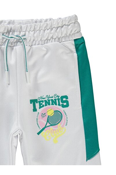 Civil Girls بنطال رياضي تنس مطبوع لعمر 2-5 سنوات - أبيض لعمر 5-6 سنوات