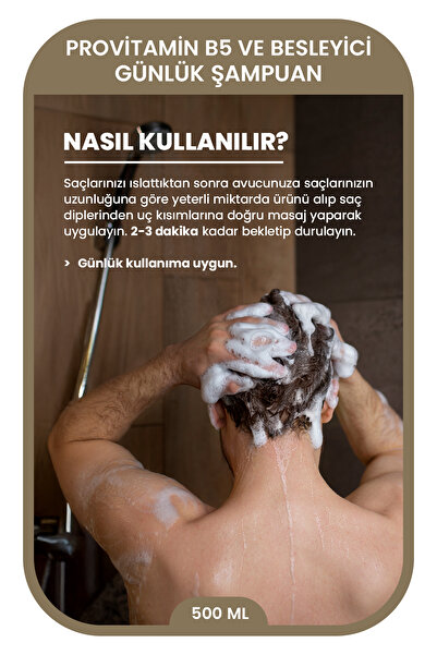 Batçı Sülfatsız Parabensiz Mentolsüz Derinlemesine Besleyici Provitamin B5 Şampuan 500 ml