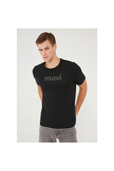 Mavi Erkek Logo Baskılı Siyah Tişört 065199-900