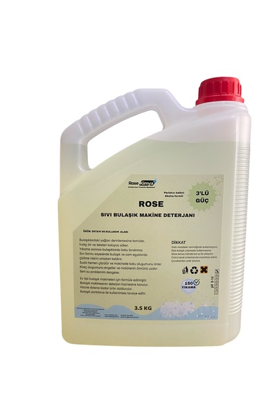 Rose Kimya Ev Tipi Sıvı Bulaşık Makine Deterjanı 3'lü Güç 3.5 Kg