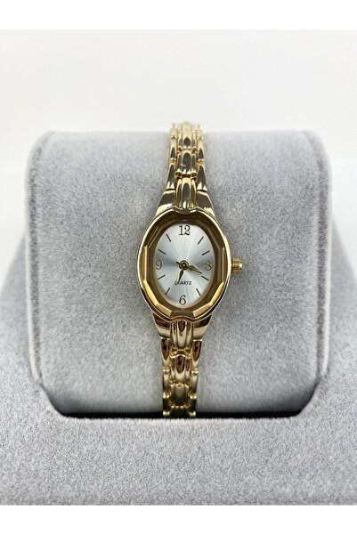 Coliseum Minimal Vintage White Gold Women's Wristwatch
