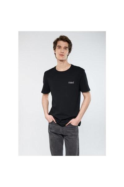 Mavi Мъжка тениска с лого, черна, базова, 0610360-900