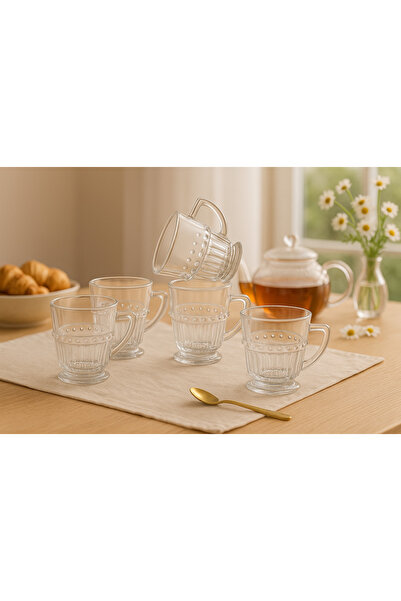 Dania 6-piece glass tea cup set