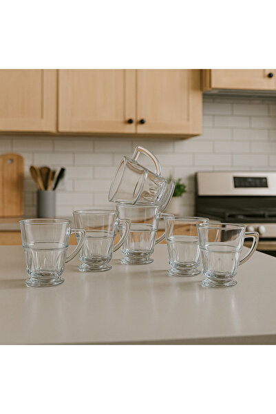 Dania 6-piece glass tea cup set