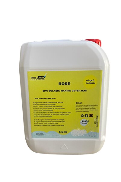Rose Kimya Ev Tipi Sıvı Bulaşık Makine Deterjanı Güçlü Formül 5.5 Kg