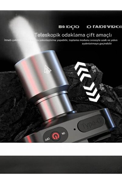 gold honey Şarjlı LED Kafa Feneri – 50W CREE LED, Güçlü ve Dayanıklı Aydınlatma