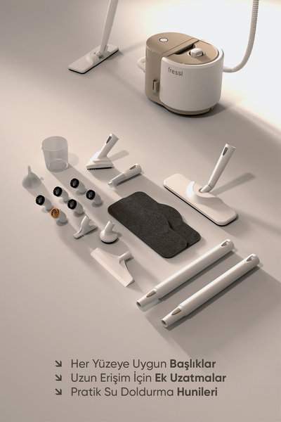 Fressi Çok Fonksiyonlu Buharlı Temizleyici Temizlik Seti FR-SC282 Steam Elite