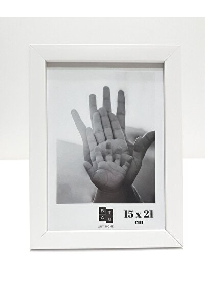 Batu Art Home Fotoğraf Çerçevesi Korumalı Kırılmaz Pleksi Camlı Masaüstü Ayaklı Duvara Asılabilir 15x21 Cm Beyaz
